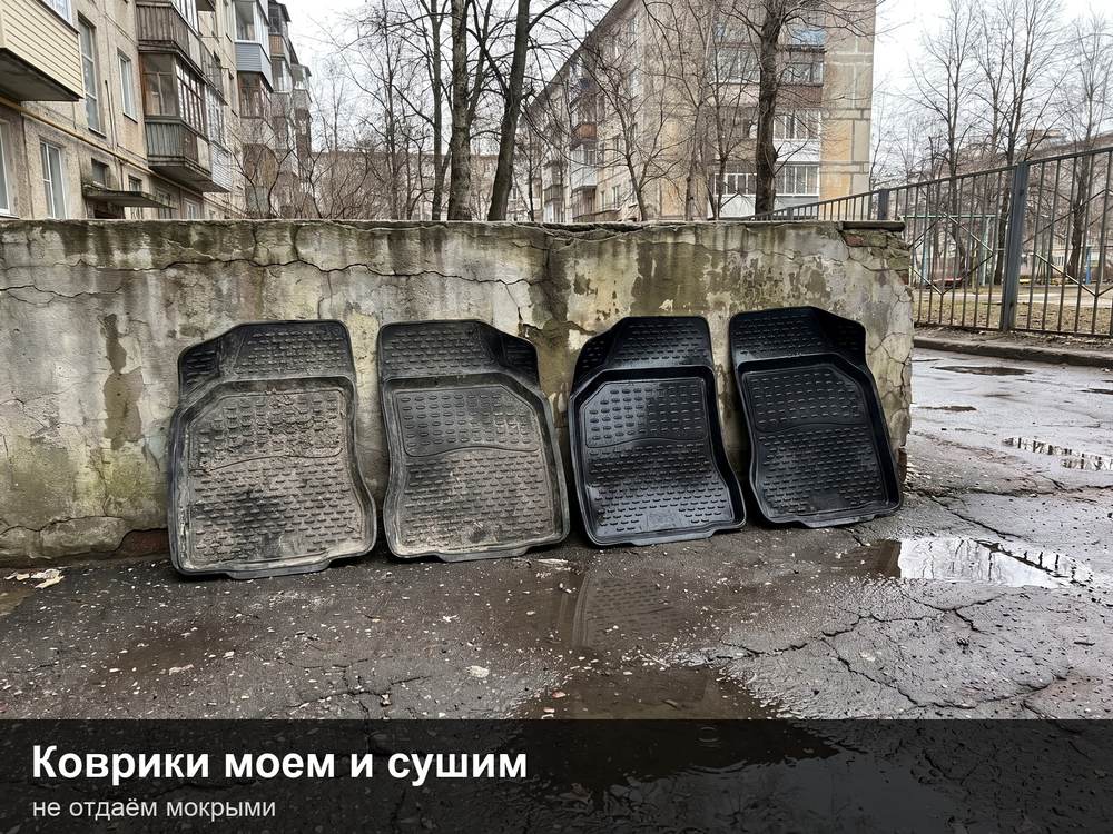 Коврики автомобиля после чистки
